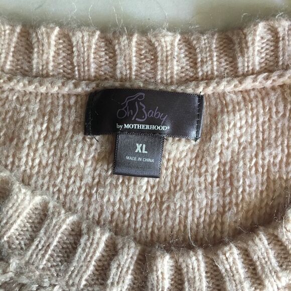 Maternity Sweater - Adjustable and Cozy in Light Pink X-Large - Picture 6 of 16